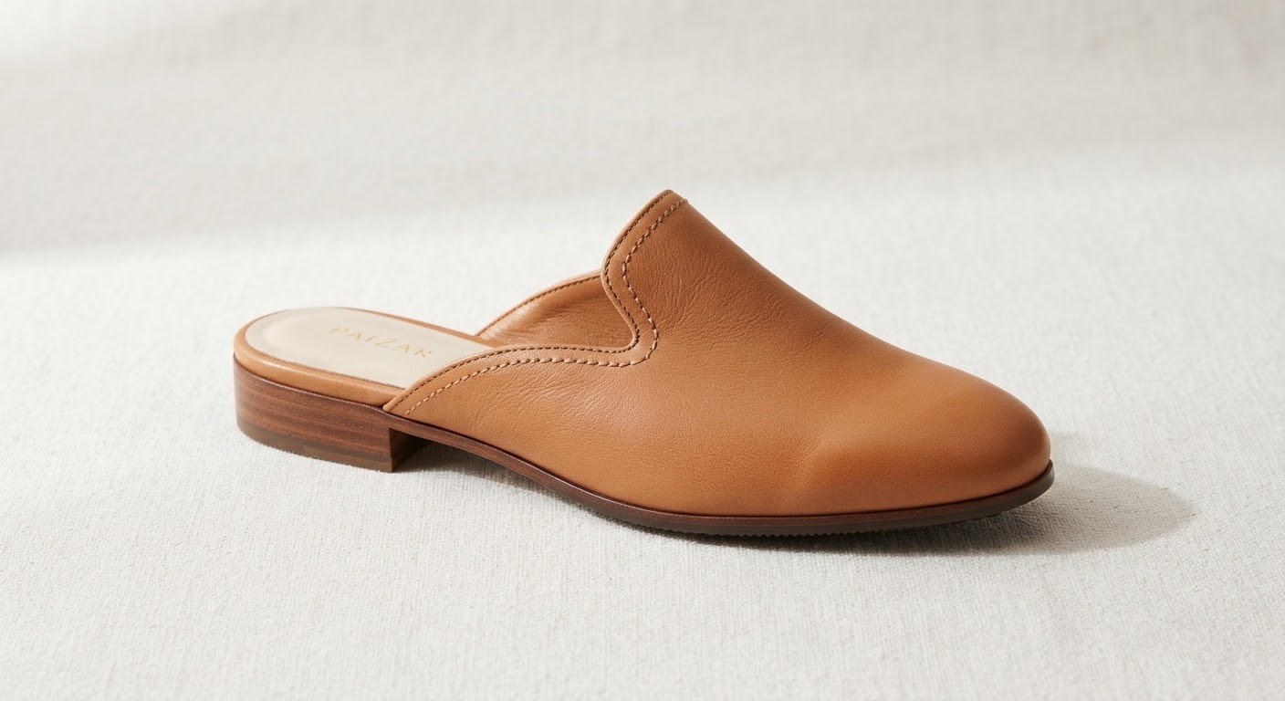 Everyday Mule — Tan — Vegetable-tanned leather