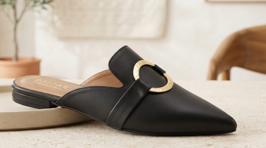Noir Ring Mule — alternate view